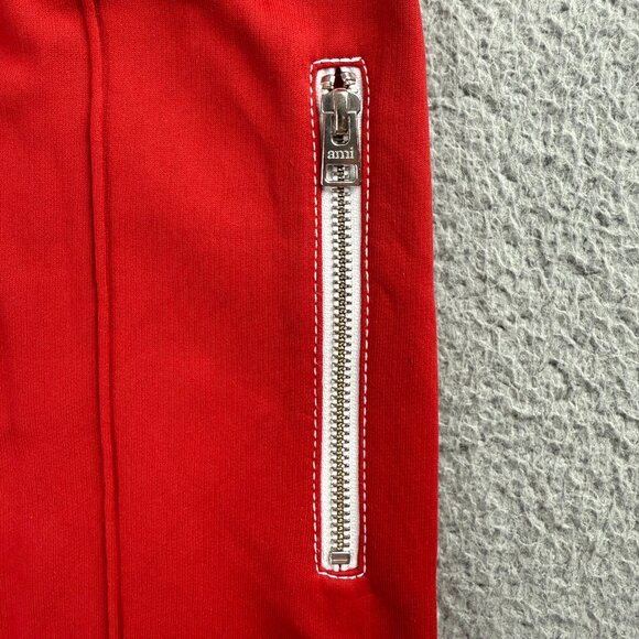 Ami Paris Pants Mens Small Red Alexandre Mattiussi Zip Track Jogger Sweatpants 1 - Picture 6 of 11